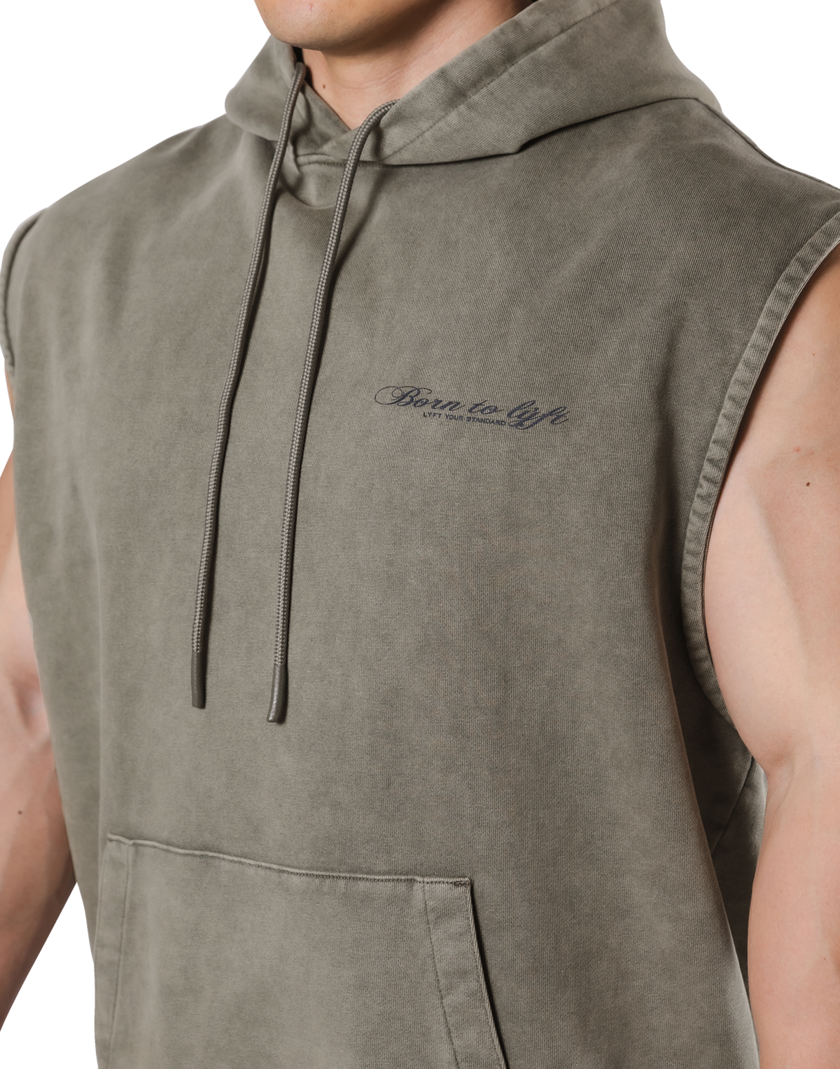 JP × UK Ring Vintage Armhole Hoodie - Khaki