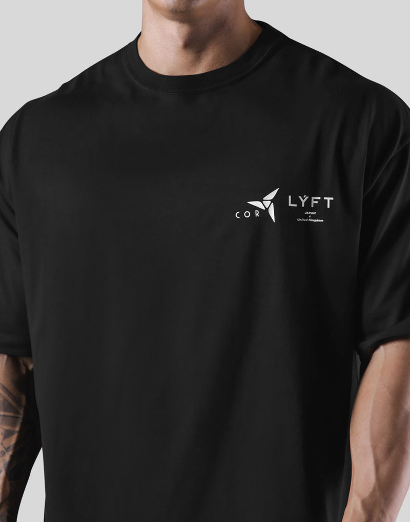 LÝFT × COR Limited Graphic Big T-Shirt - Black