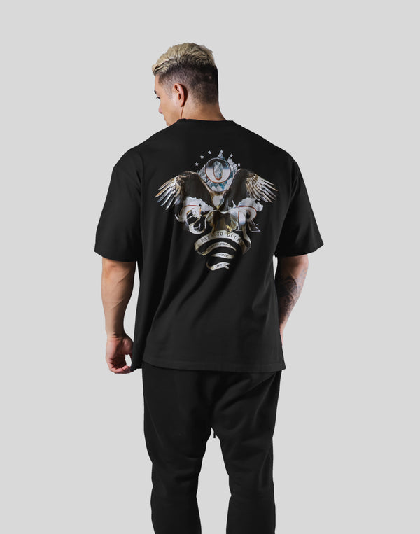 LÝFT × COR Limited Graphic Big T-Shirt - Black