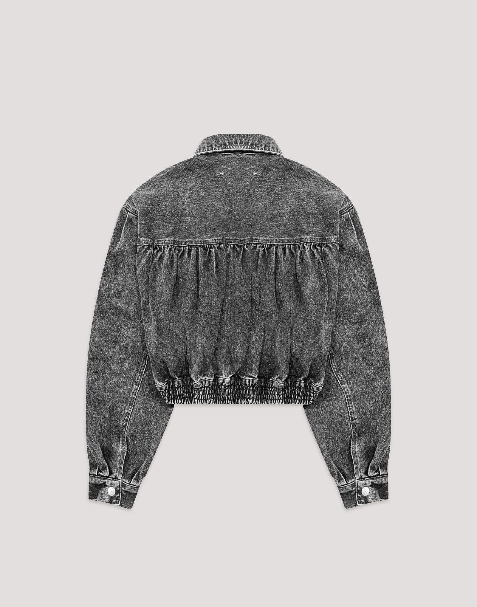 Back Gather Denim Jacket - Grey – LÝFT