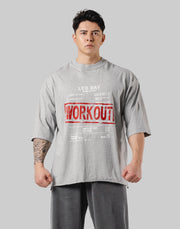 Leg Day Vintage Extra Big T-Shirt - Grey