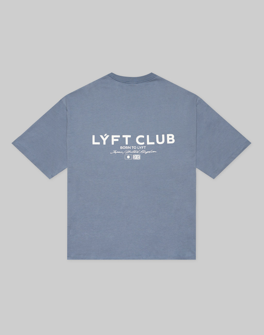 LÝFT CLUB Logo Big T-Shirt - L.Blue