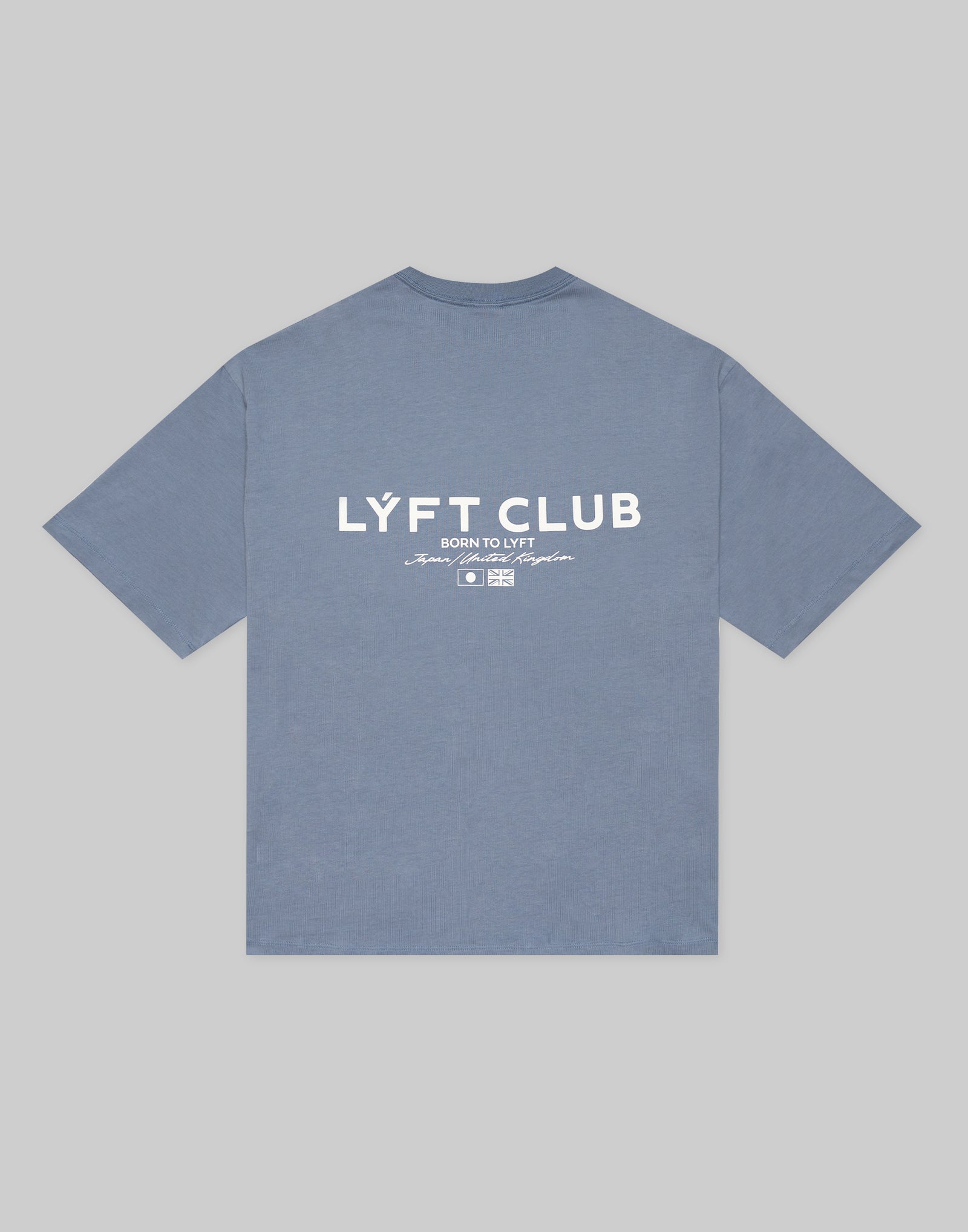 LÝFT CLUB Logo Big T-Shirt - L.Blue