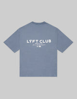 LÝFT CLUB Logo Big T-Shirt - L.Blue