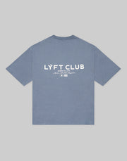 LÝFT CLUB Logo Big T-Shirt - L.Blue