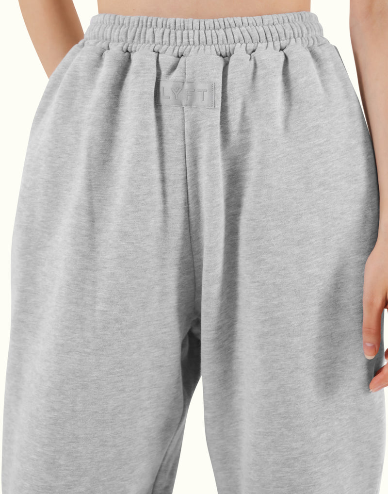 LÝFT Label Wide Sweat Pants - Grey