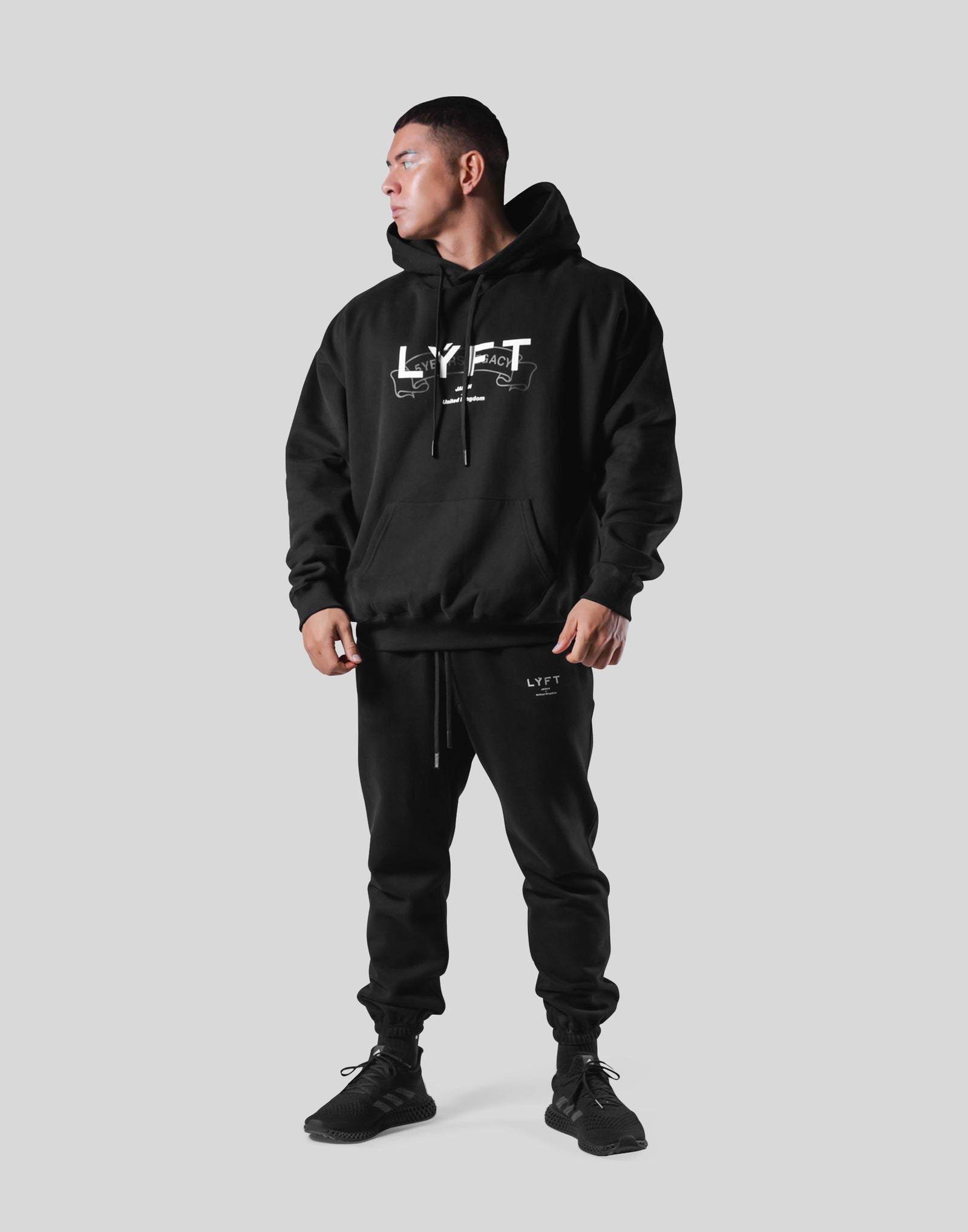 Heritage Logo Oversize Sweat Hoodie - Black – LÝFT