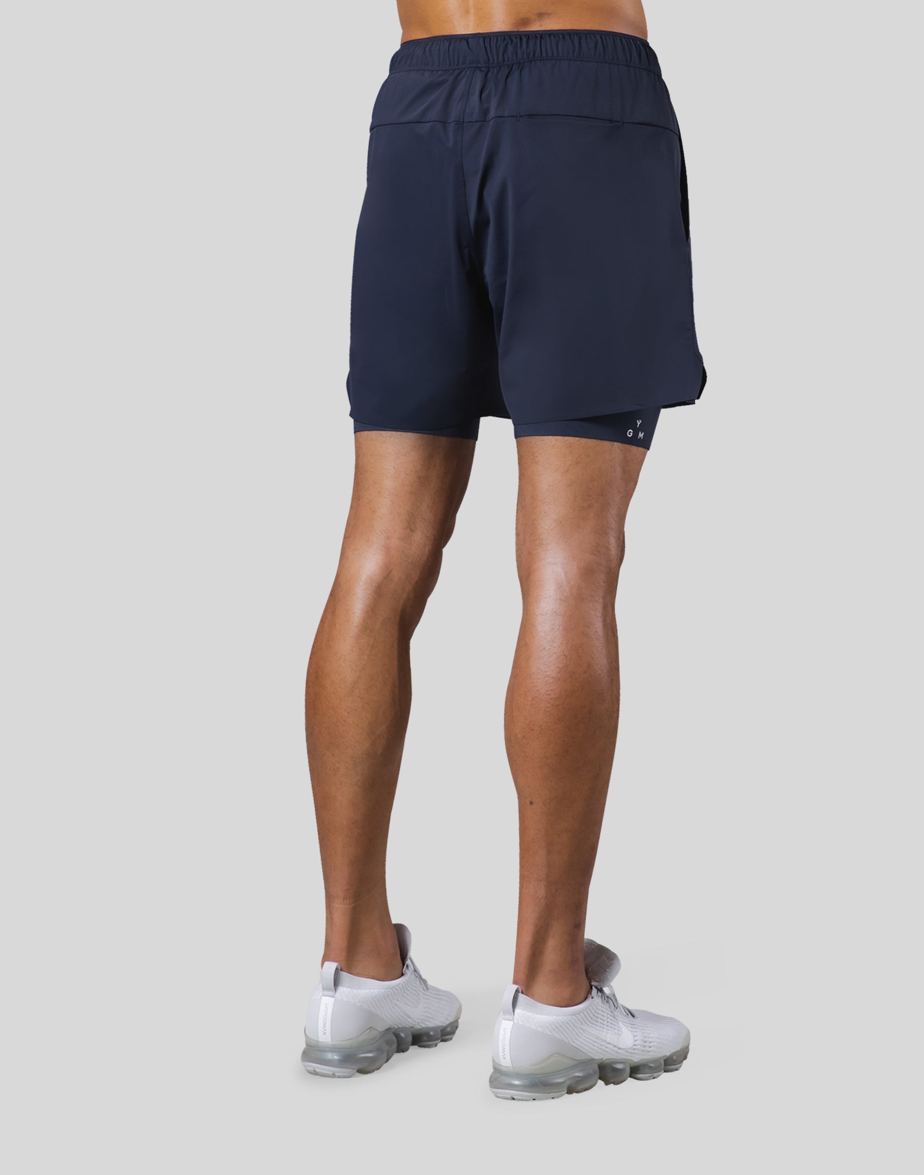 2Way Active Shorts With Leggings - Navy – LÝFT