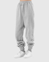 LÝFT Label Wide Sweat Pants - Grey