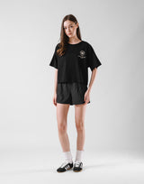 Fitness Club Ring Cropped T-Shirt - Black