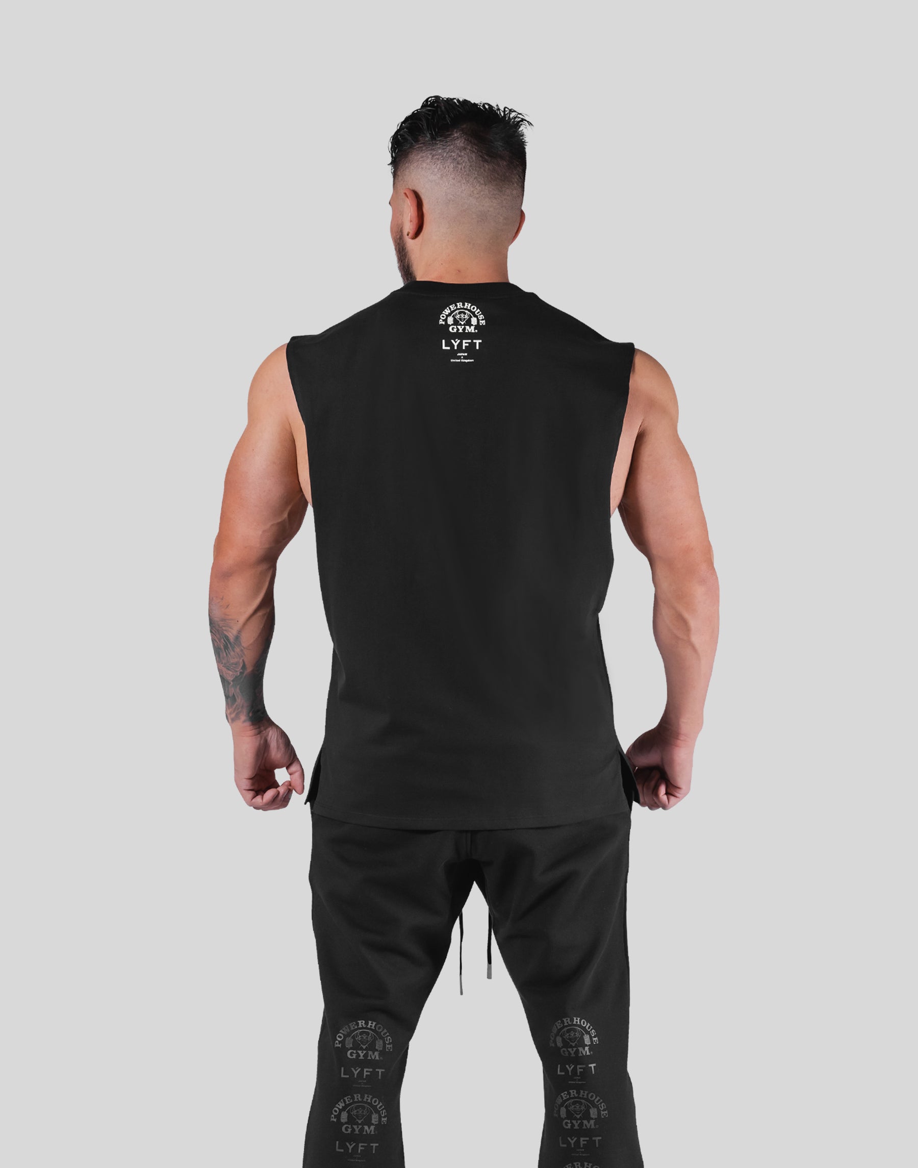 LÝFT × Power House Gym No Sleeve- Black