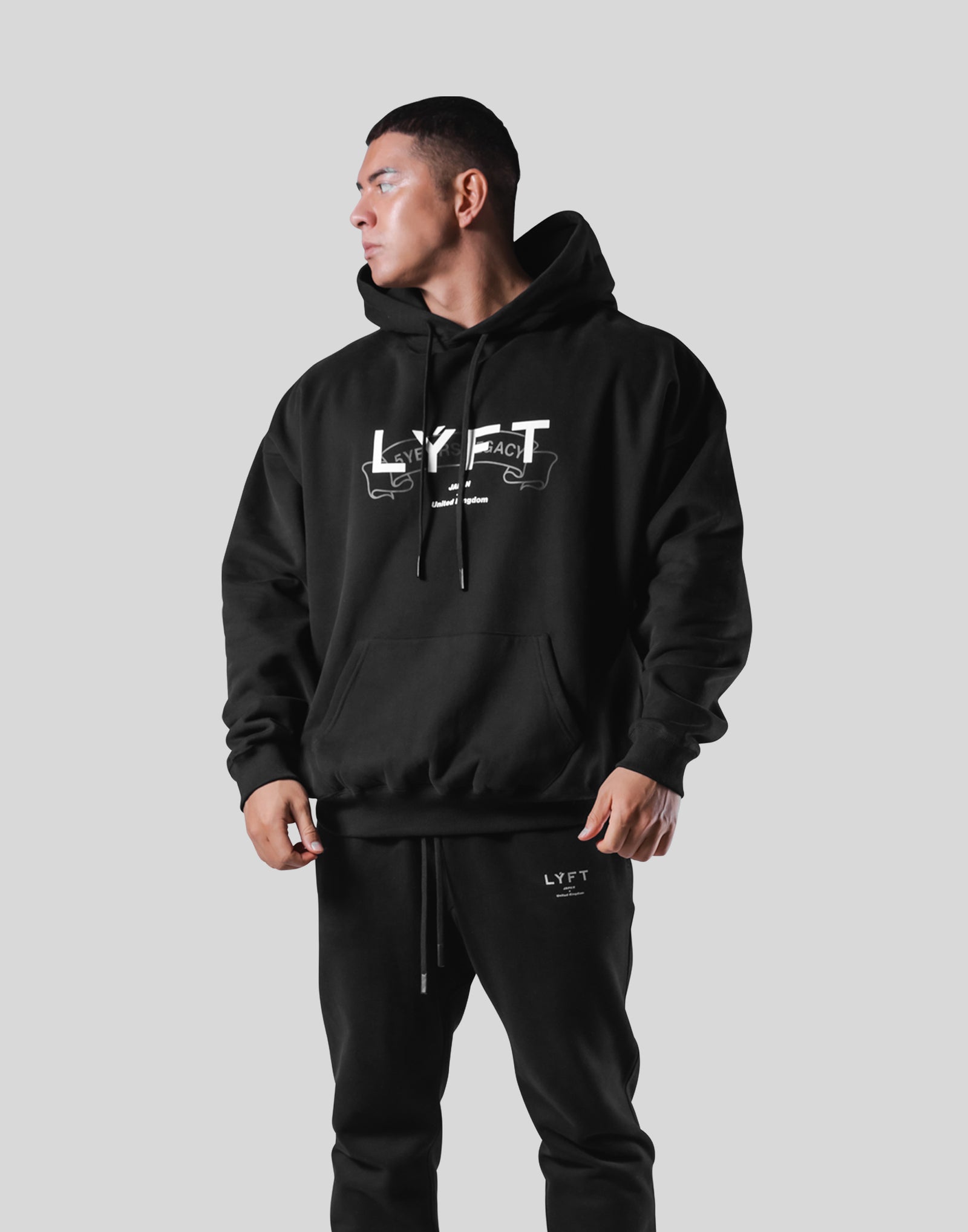 Heritage Logo Oversize Sweat Hoodie - Black – LÝFT