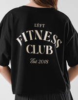 Fitness Club Ring Cropped T-Shirt - Black