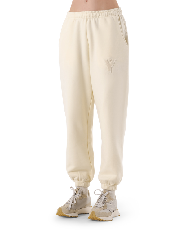 Pile Wappen Sweat Pants - Ivory