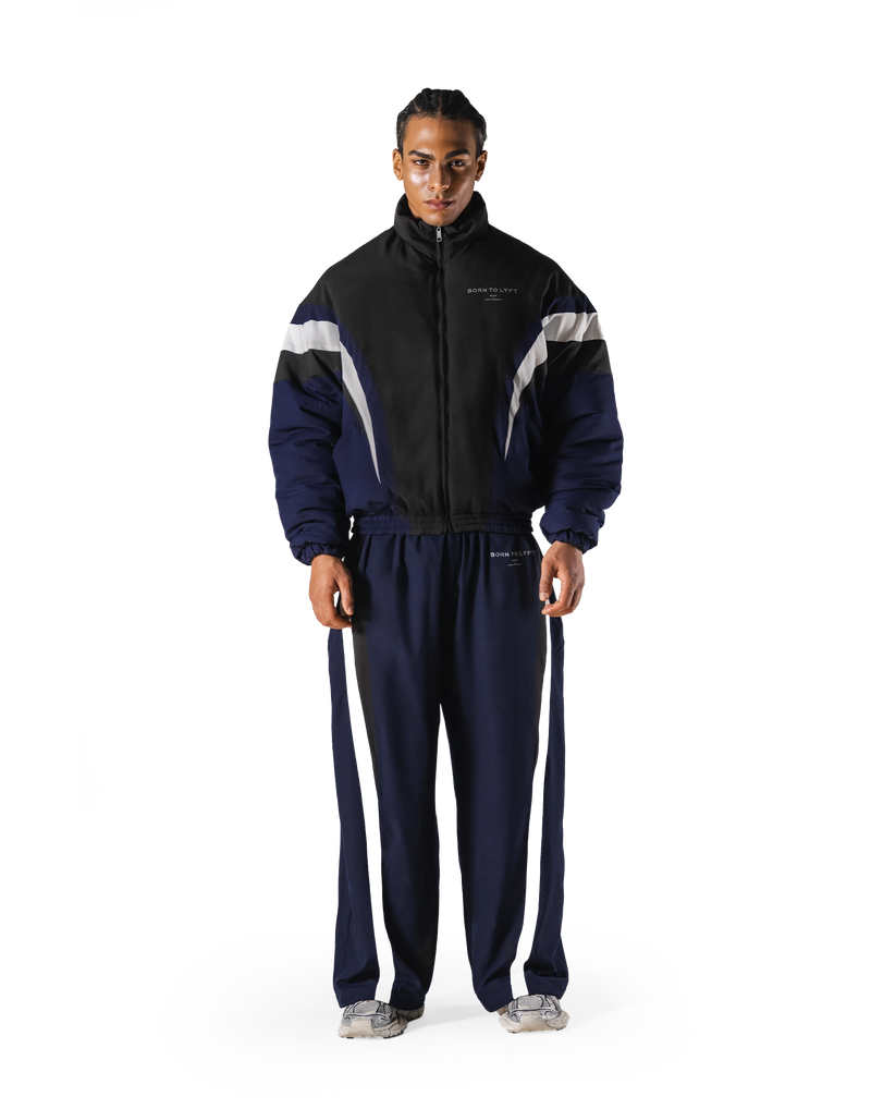 SWITCH LAYER™ 2Line TRACK | BLACK Puffer Jacket V.2 - Navy