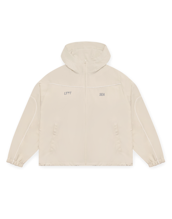 LÝFT × WIND AND SEA Piping Hooded Zip-Up Jacket - Ivory