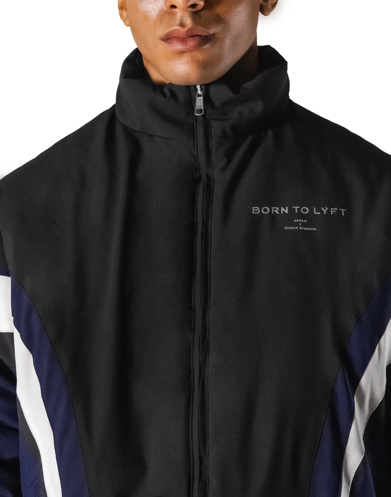 SWITCH LAYER™ 2Line TRACK | BLACK Puffer Jacket V.2 - Navy