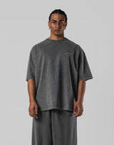 One Point LÝFT Logo Vintage Big T-Shirt - D.Grey