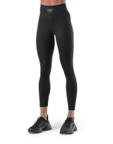 Woven Label Pocket Leggings - Black
