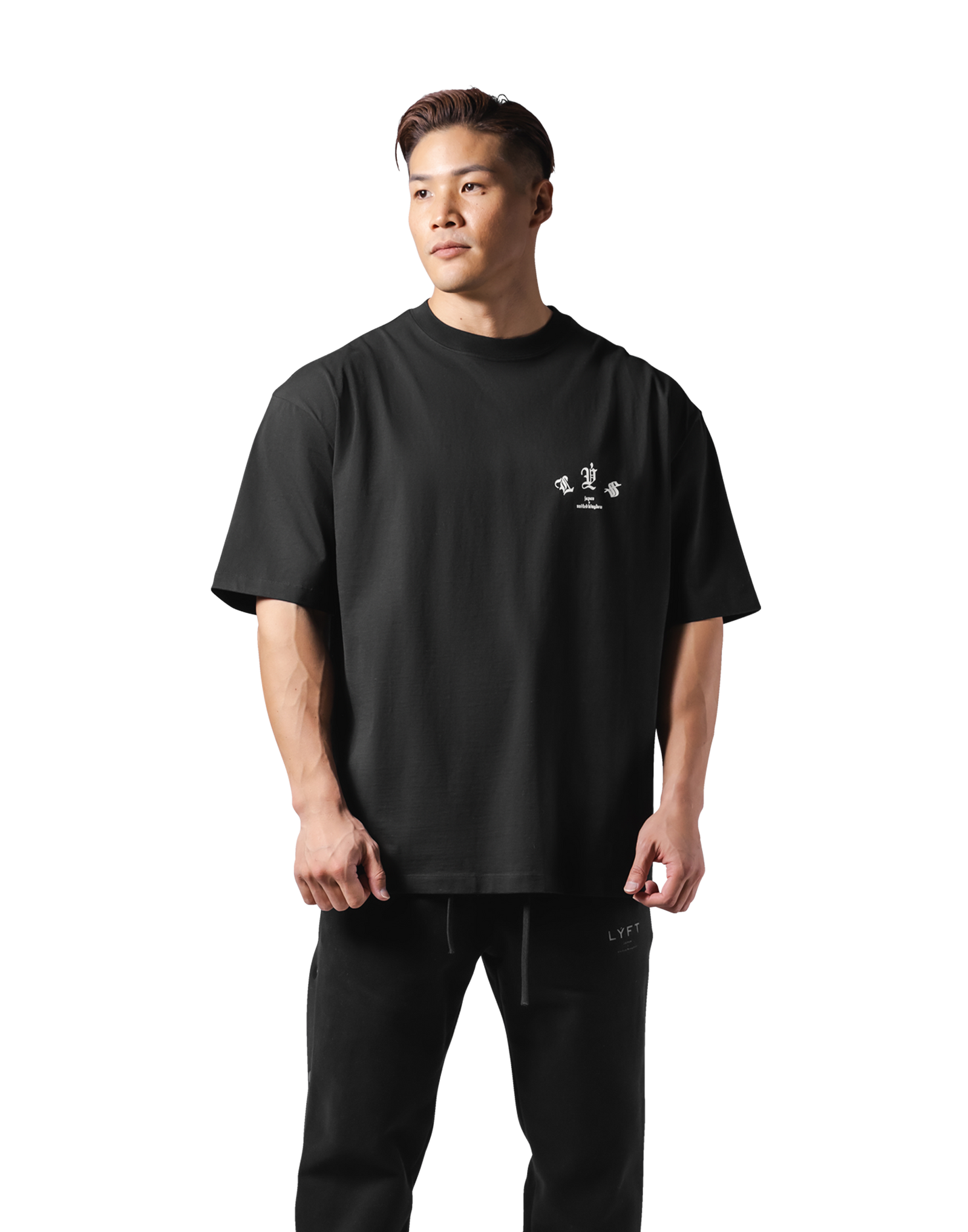 Old English Big T-Shirt - Black – LÝFT Old English Big T-Shirt - Black – LÝFT