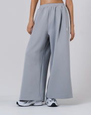 Two Line Slit Wide Pants - Grey