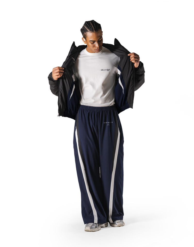 SWITCH LAYER™ 2Line TRACK | BLACK Puffer Jacket V.2 - Navy