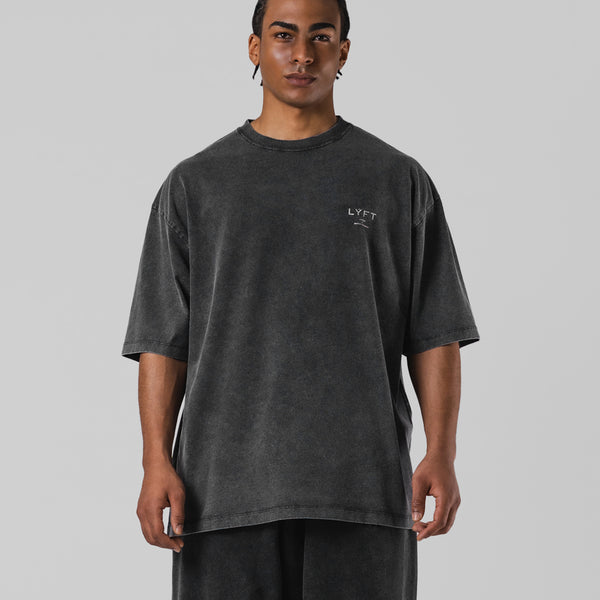 One Point LÝFT Logo Vintage Big T-Shirt - Black