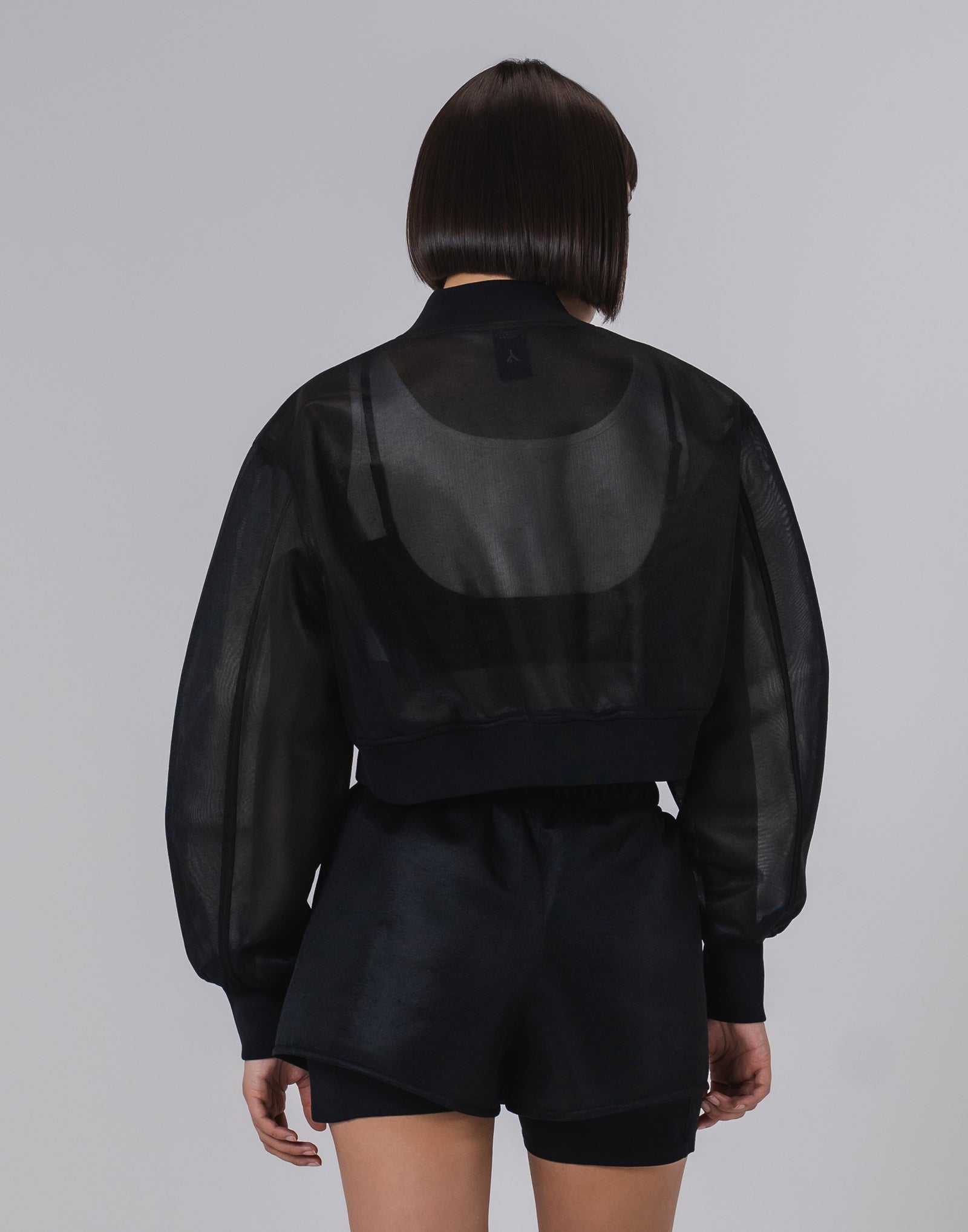 Drop Shoulder Sheer Blouson - Black – LÝFT