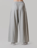 Double Pleat Wide Sweatpants - Grey