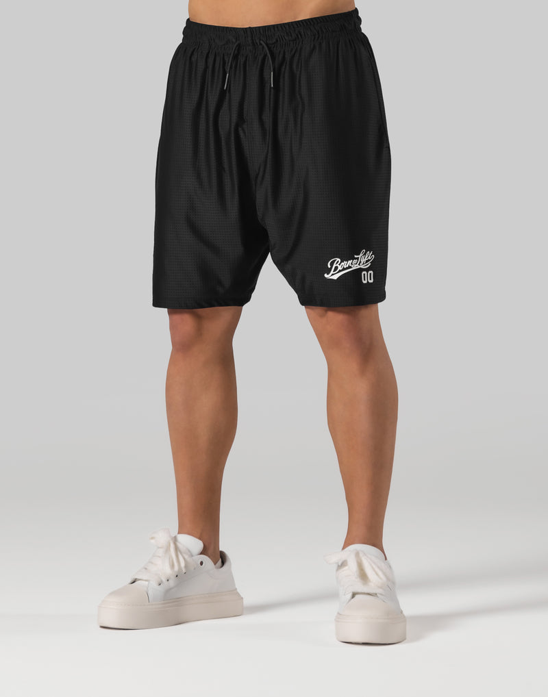 Script Logo Mesh Shorts - Black – LÝFT