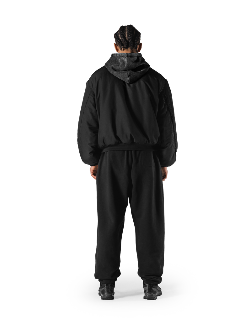 SWITCH LAYER™ Vintage Hoodie | MA-1 Puffer Jacket - Black