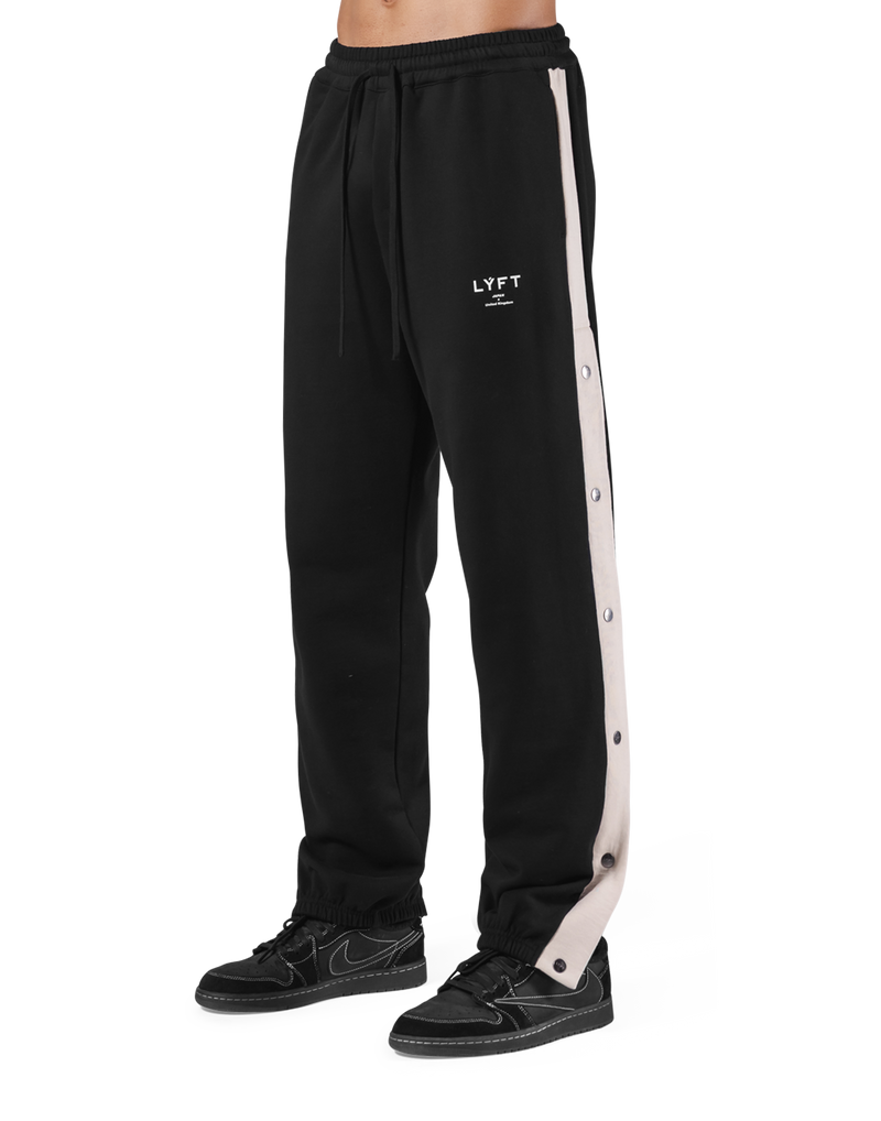 Warm Up Button Sweat Pants V.2 - Black/Ivory