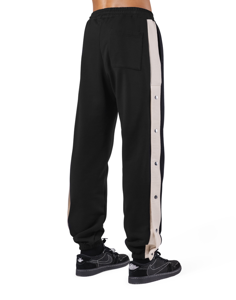 Warm Up Button Sweat Pants V.2 - Black/Ivory