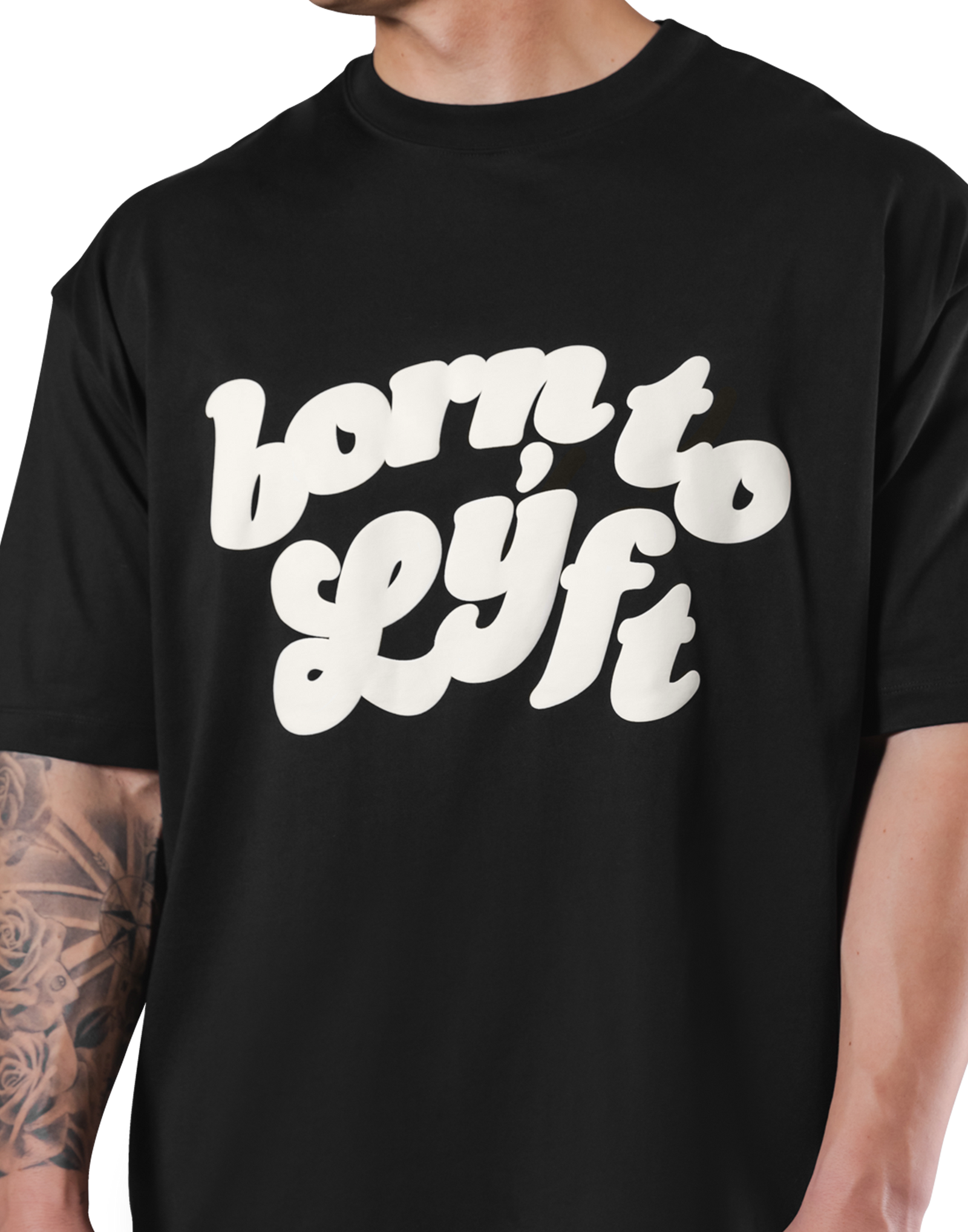 Old Born To LÝFT Big T-Shirt - Black Old Born To LÝFT Big T-Shirt - Black