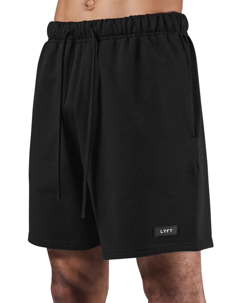 Logo Wappen Sweat Shorts - Black