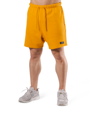 Logo Wappen Sweat Shorts - Yellow