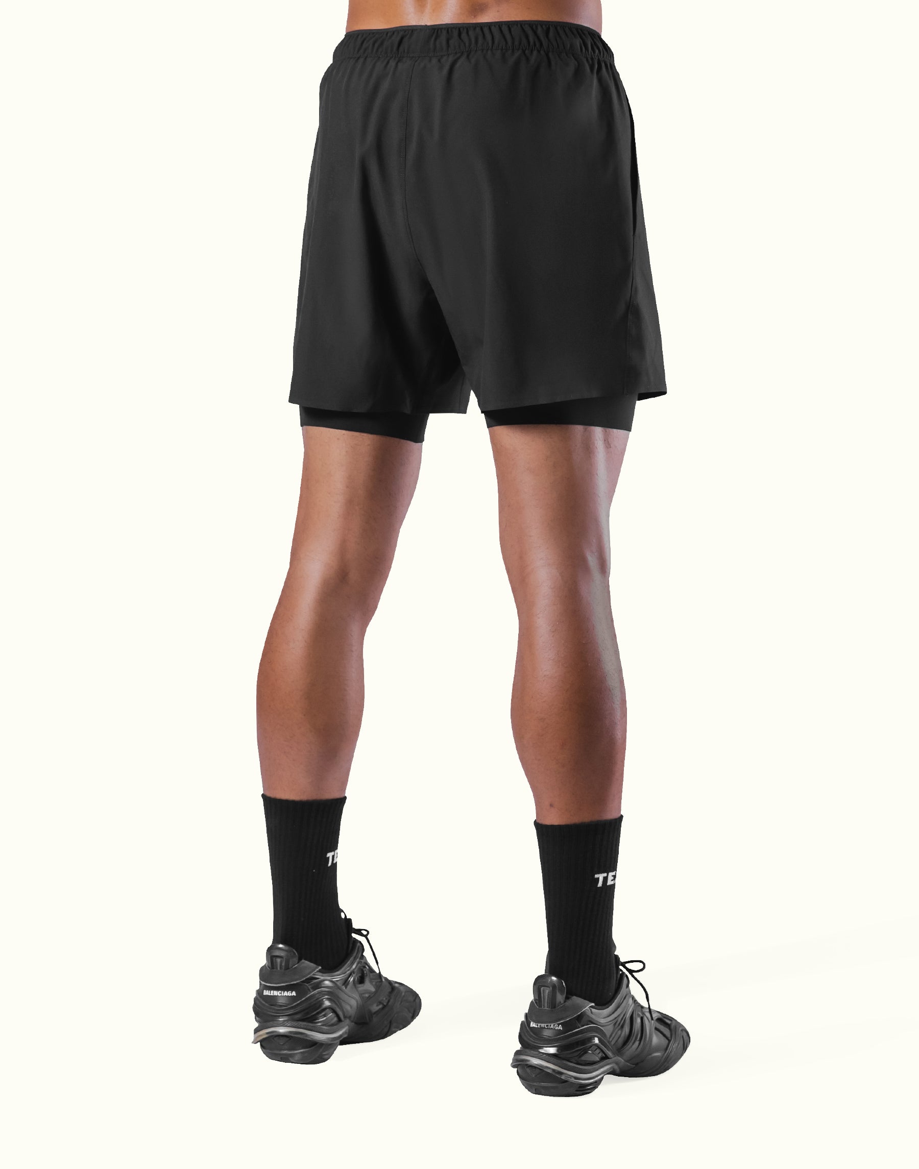 2Way Stretch Layered Shorts - Black – LÝFT