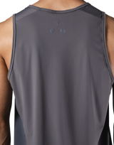 Side Waffle Stretch Standard Tanktop - D.Grey