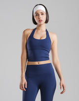 Cup In Halter Neck Top - Navy