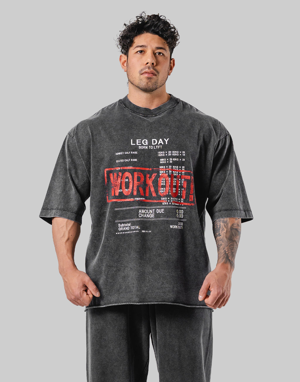 Leg Day Vintage Extra Big T-Shirt - Black – LÝFT
