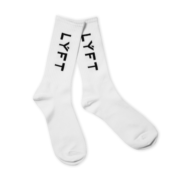 Side LÝFT Logo Socks - White Side LÝFT Logo Socks - White