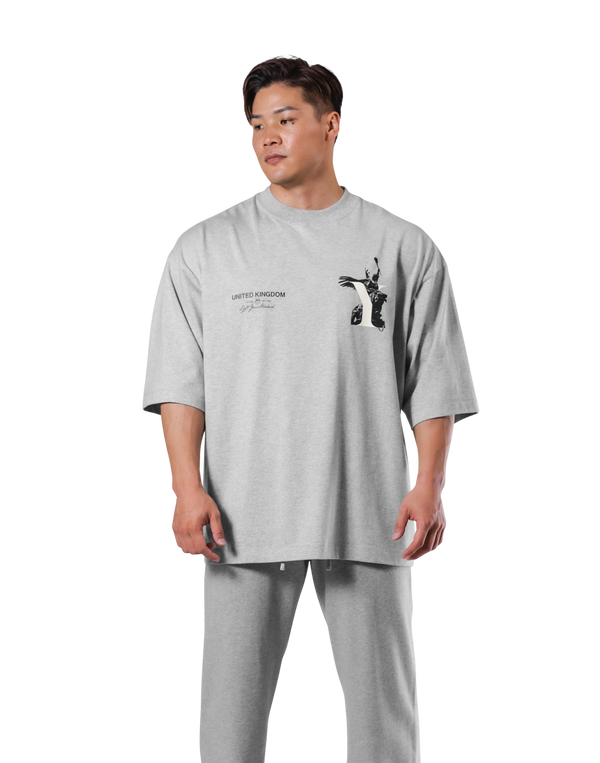 Statue Y Extra Big T-Shirt - Grey