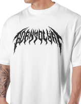 Death Metal Logo Big T-Shirt - White