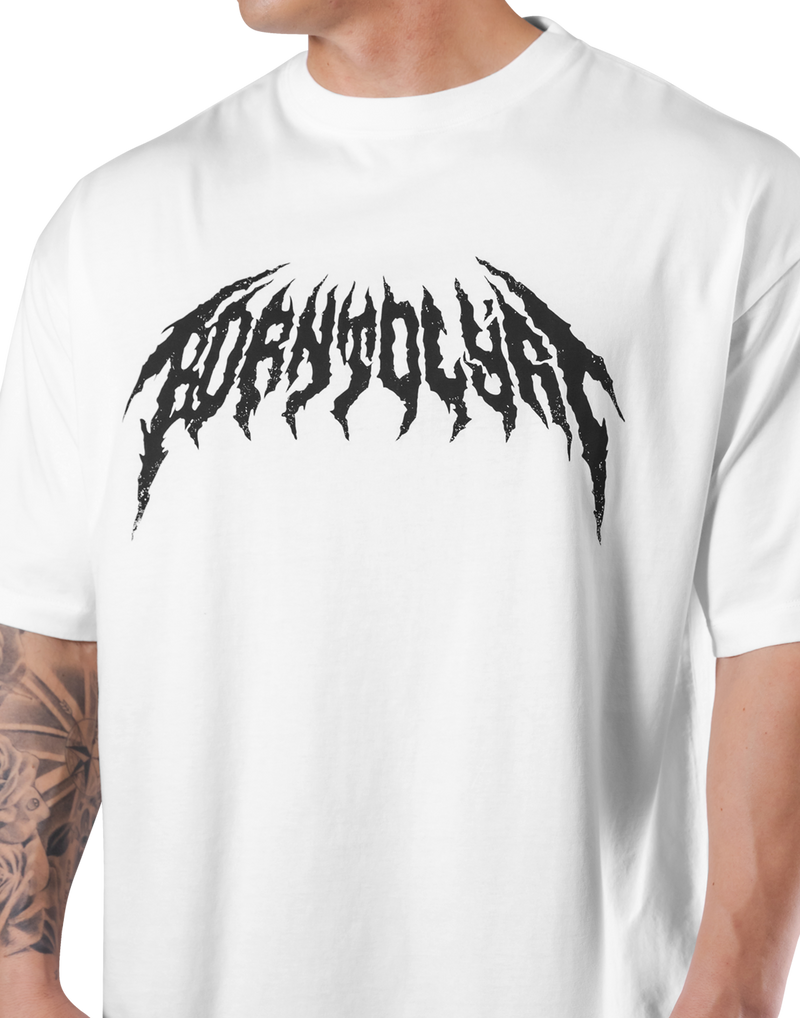 Death Metal Logo Big T-Shirt - White