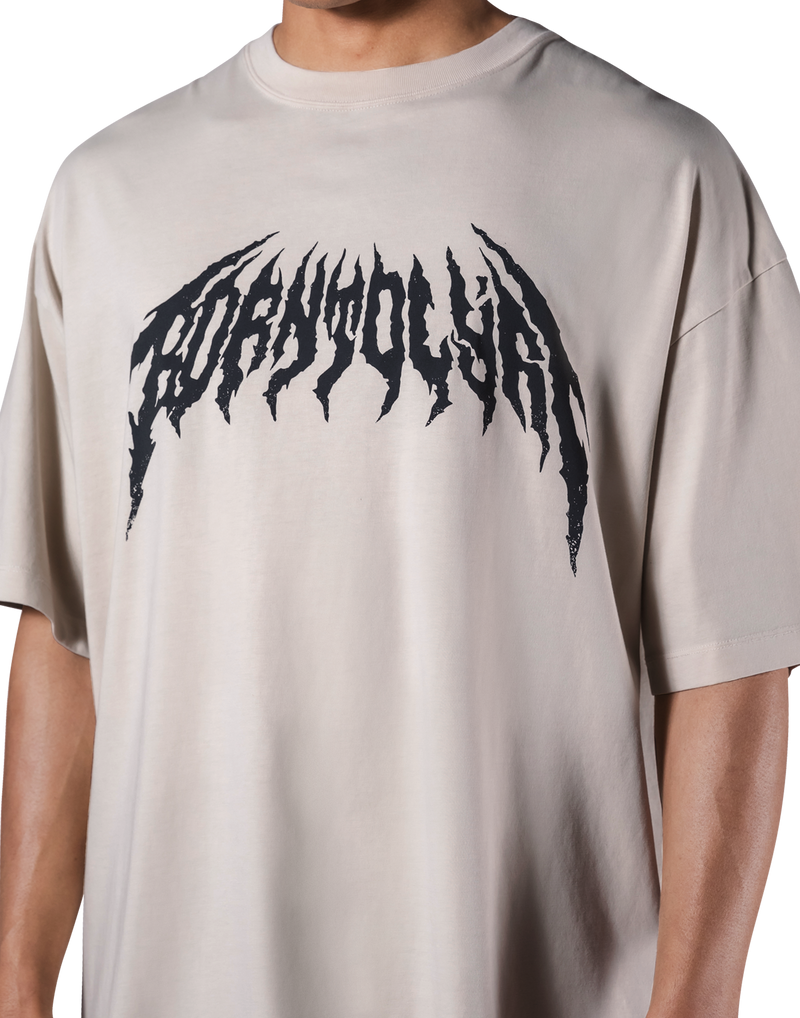Death Metal Logo Big T-Shirt - Ivory