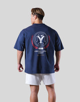 Back Y Plate Logo Big T-Shirt - Navy