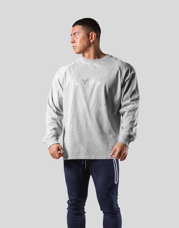 New Flag Oversize Long T-Shirt - Grey