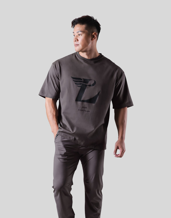 Wing L Logo Big T-Shirt - D.Grey