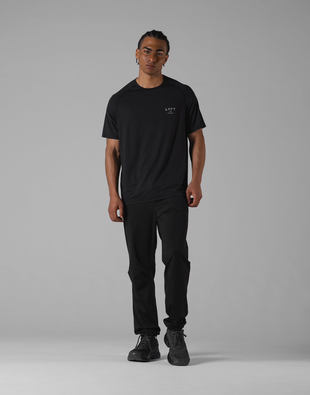 LÝFT Athletic Mesh Raglan Sleeve T-Shirt - Black