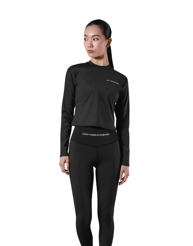Stretch Slim Long Sleeve T-Shirt - Black